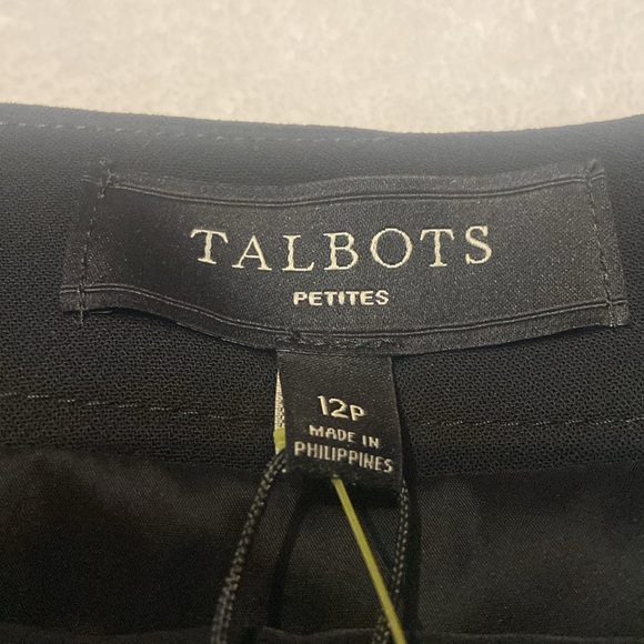 TALBOTS PETITES Size 12 Petite NWT Black Skirt Fully Lined - Picture 2 of 10